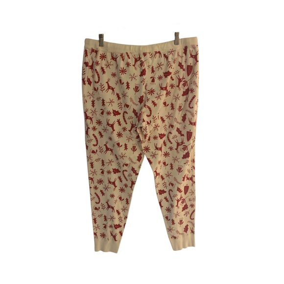 HANNA ANDERSSON Red + White Long John Unisex Christmas Pajama Set Size XXL - Picture 14 of 16